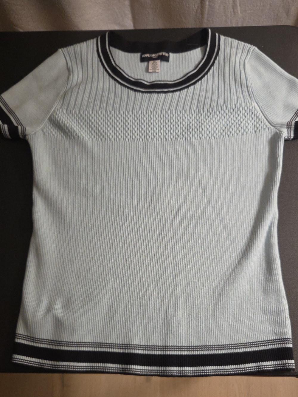Karl Lagerfeld Robin Egg With Academica Short Sleeve M